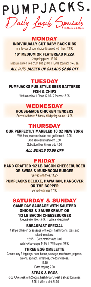 Daily Specials